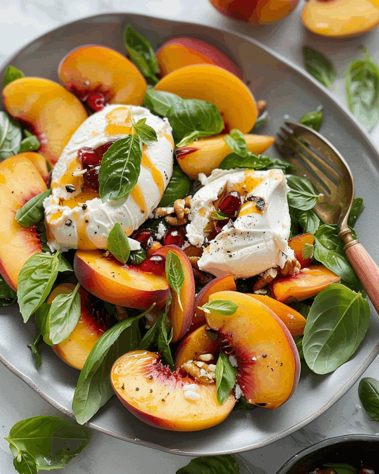 Peach Burrata Salad