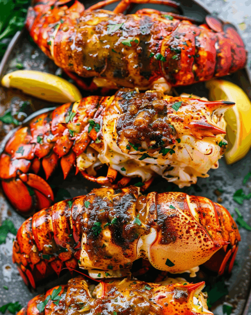Grilled Cajun Garlic Butter Lobster Tails