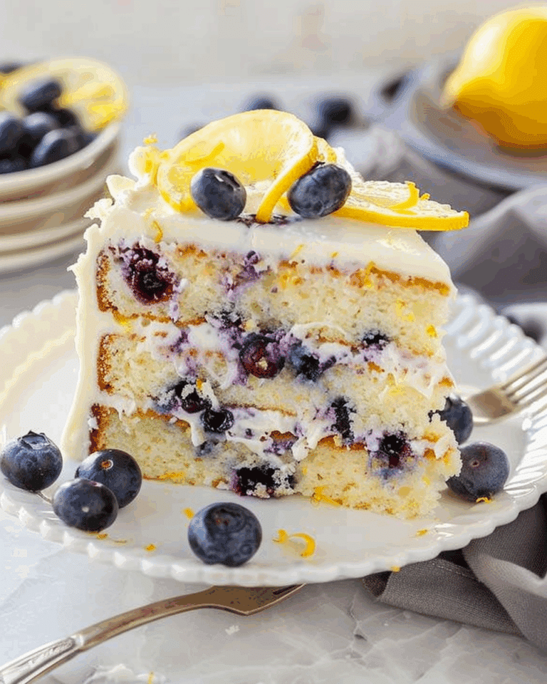 Lemon Blueberry Layer Cake