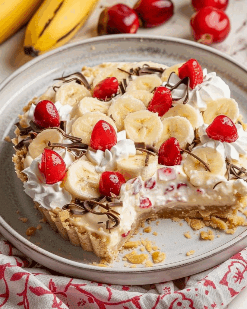 No-Bake Banana Split Pie