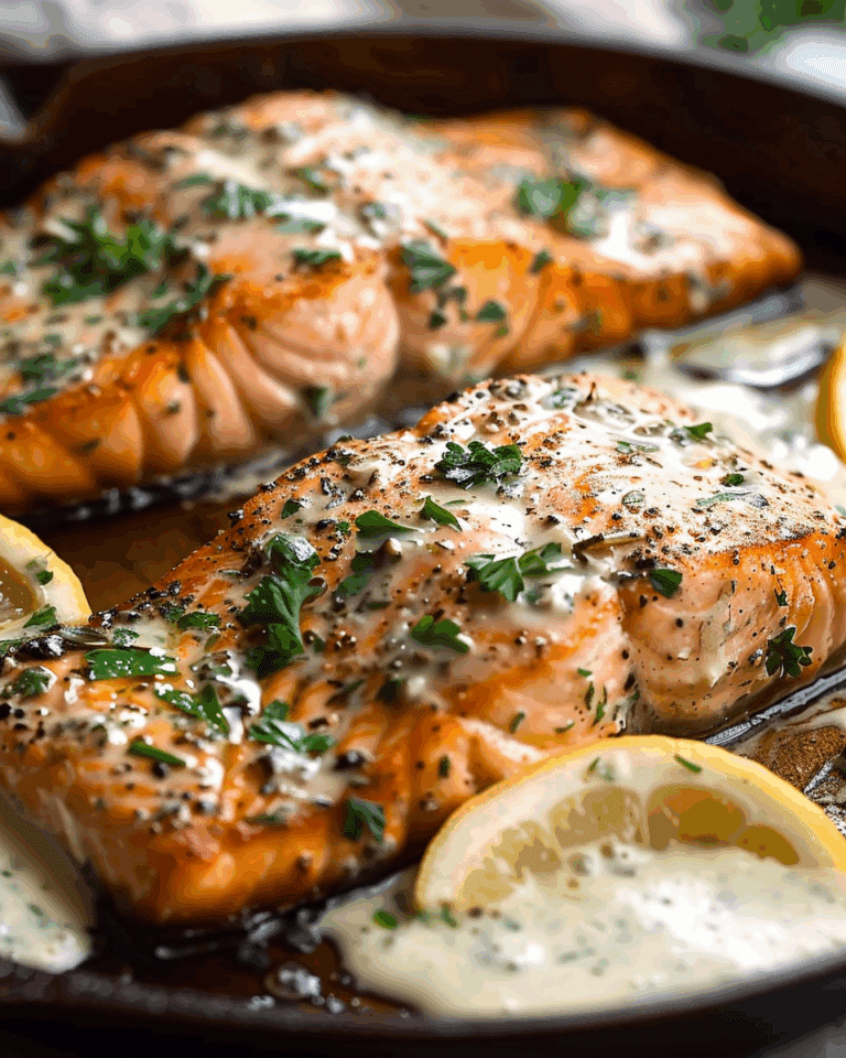 Creamy Herb Garlic Salmon