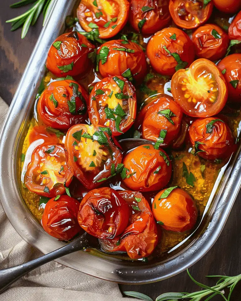 Cherry Tomatoes Roasted in Oil and Herbs