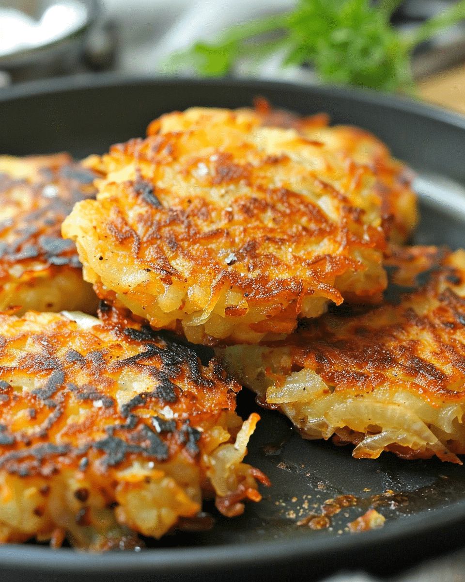 Crispy Cheesy Hash Brown Patties