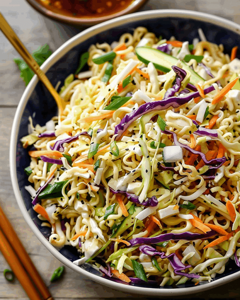 Crunchy Asian Coleslaw With Ramen