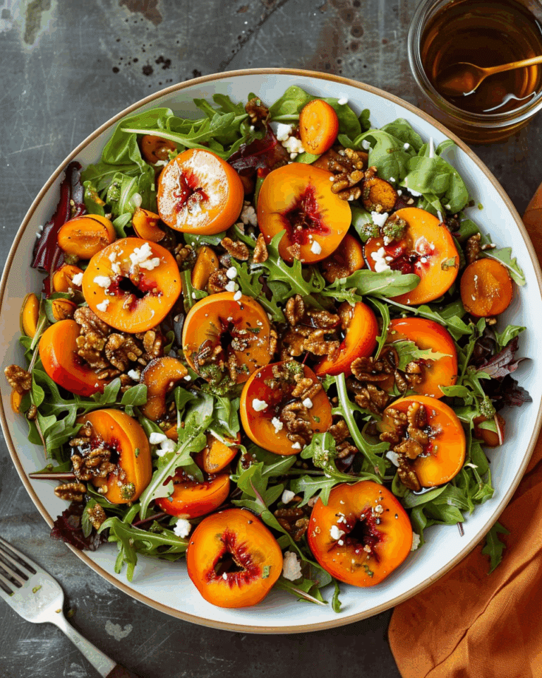 Persimmon Salad with Maple Vinaigrette