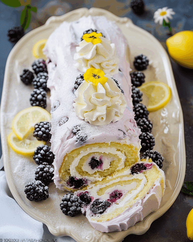 Blackberry Lemon Cake Roll