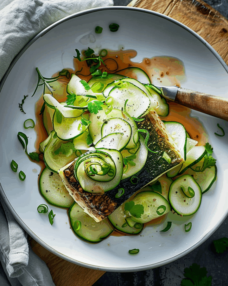Morue Gingembre Courgette Avocat