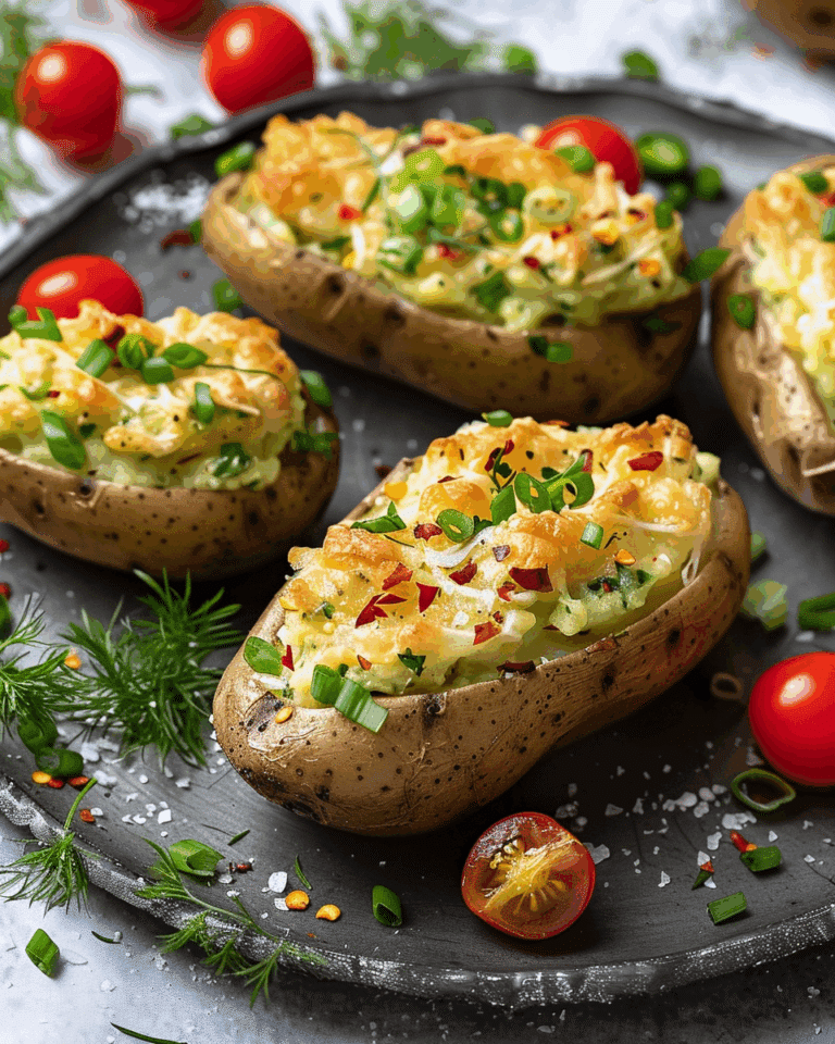 Grinch Stuffed Potatoes
