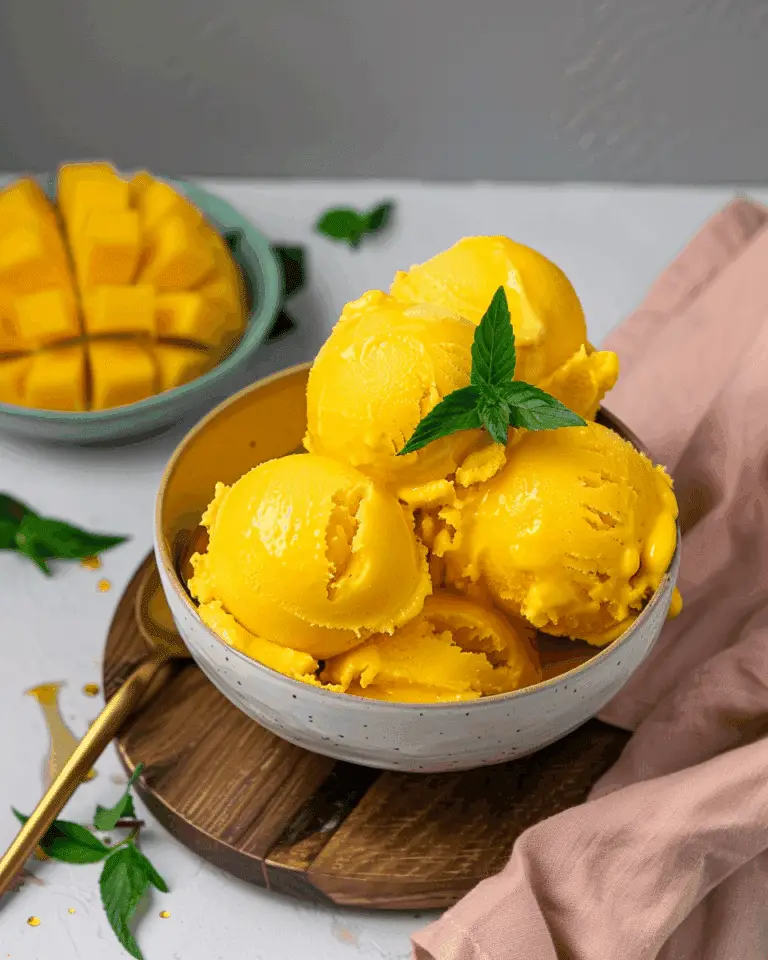 No-Churn Vegan Mango Sorbet