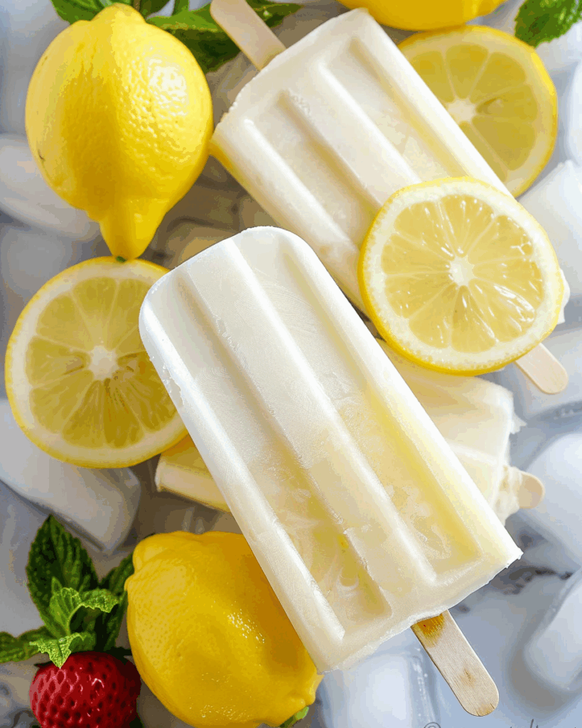 Easiest Lemonade Popsicles