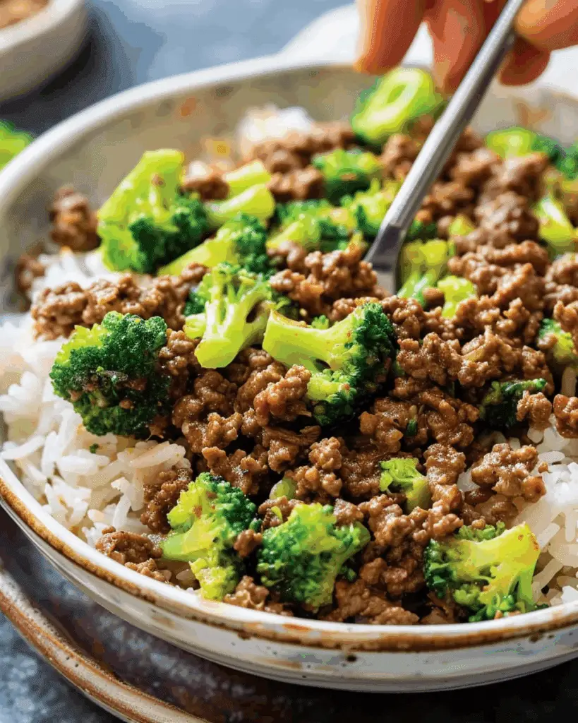 Ground Beef and Broccoli
