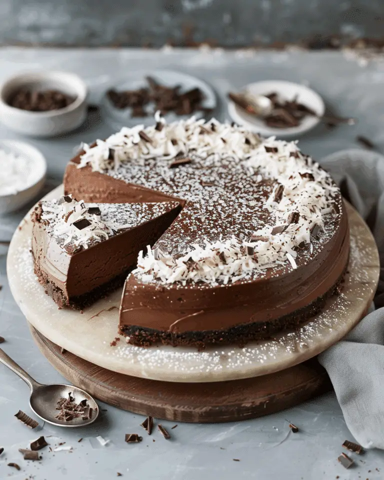 Chocolate and Coconut Cheesecake