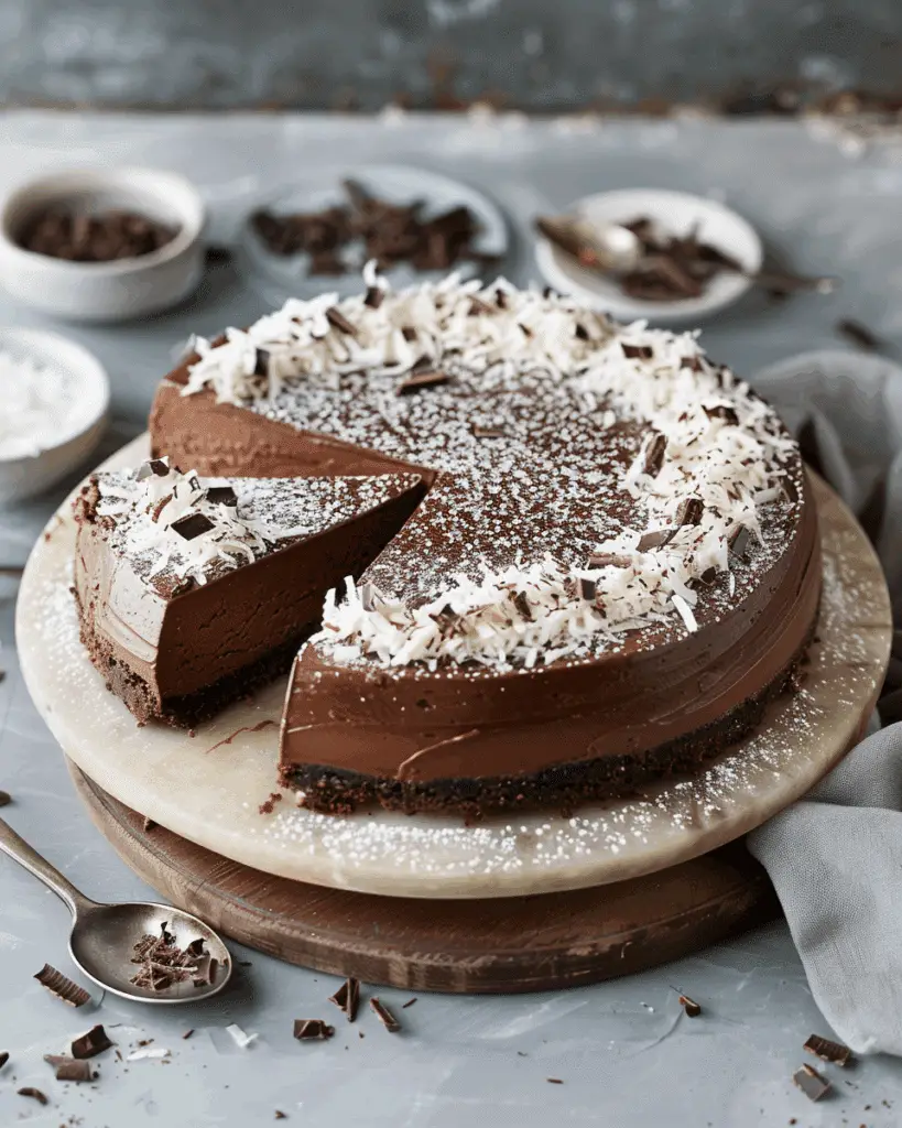 Chocolate and Coconut Cheesecake