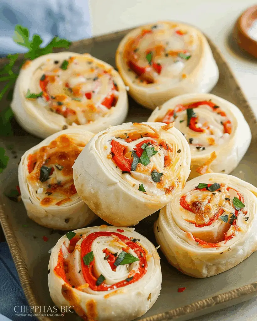Creamy Ranch Pinwheels with Roasted Red Pespper