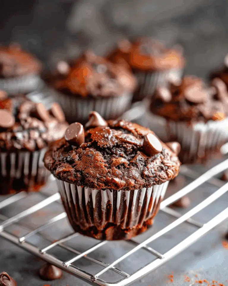 Healthy Double Chocolate Banana Muffins