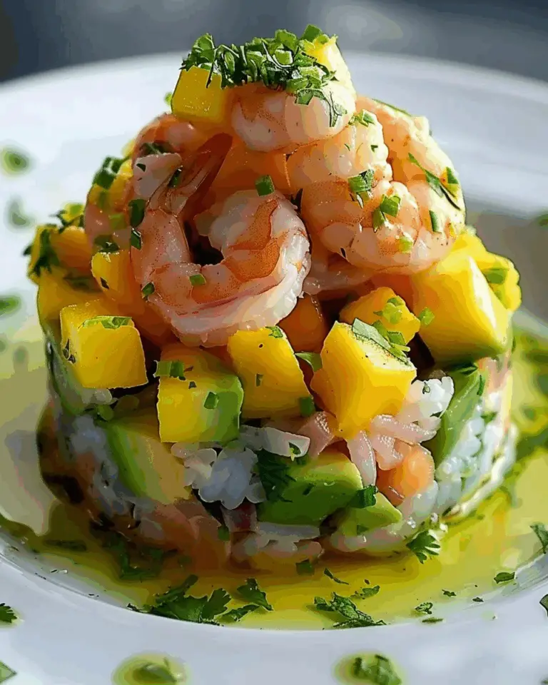 Fresh and Colorful Shrimp, Avocado, and Mango Tartare