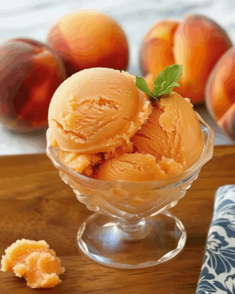 Peach Sorbet Recipe
