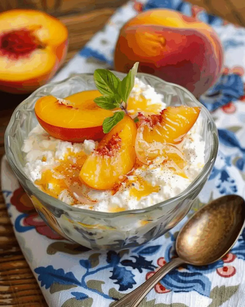 Cottage Cheese and Peaches