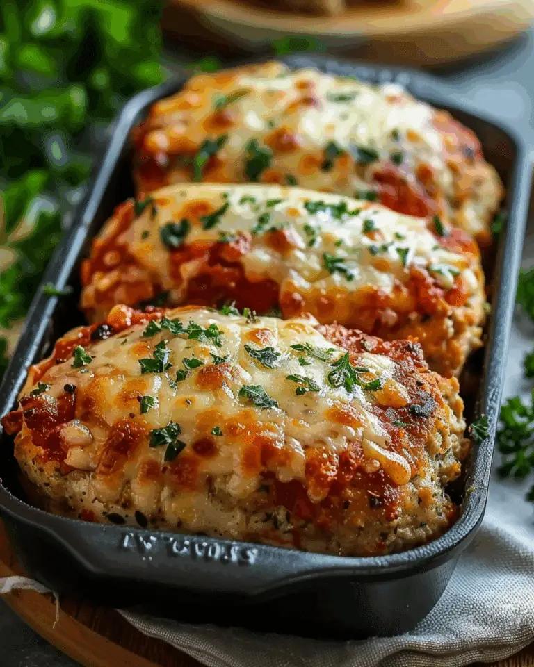 Garlic Parmesan Chicken Meatloaves