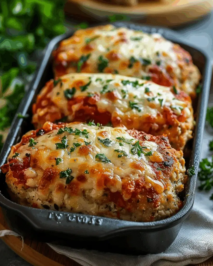 Garlic Parmesan Chicken Meatloaves