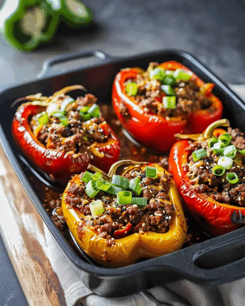 Korean Beef Stuffed Peppers