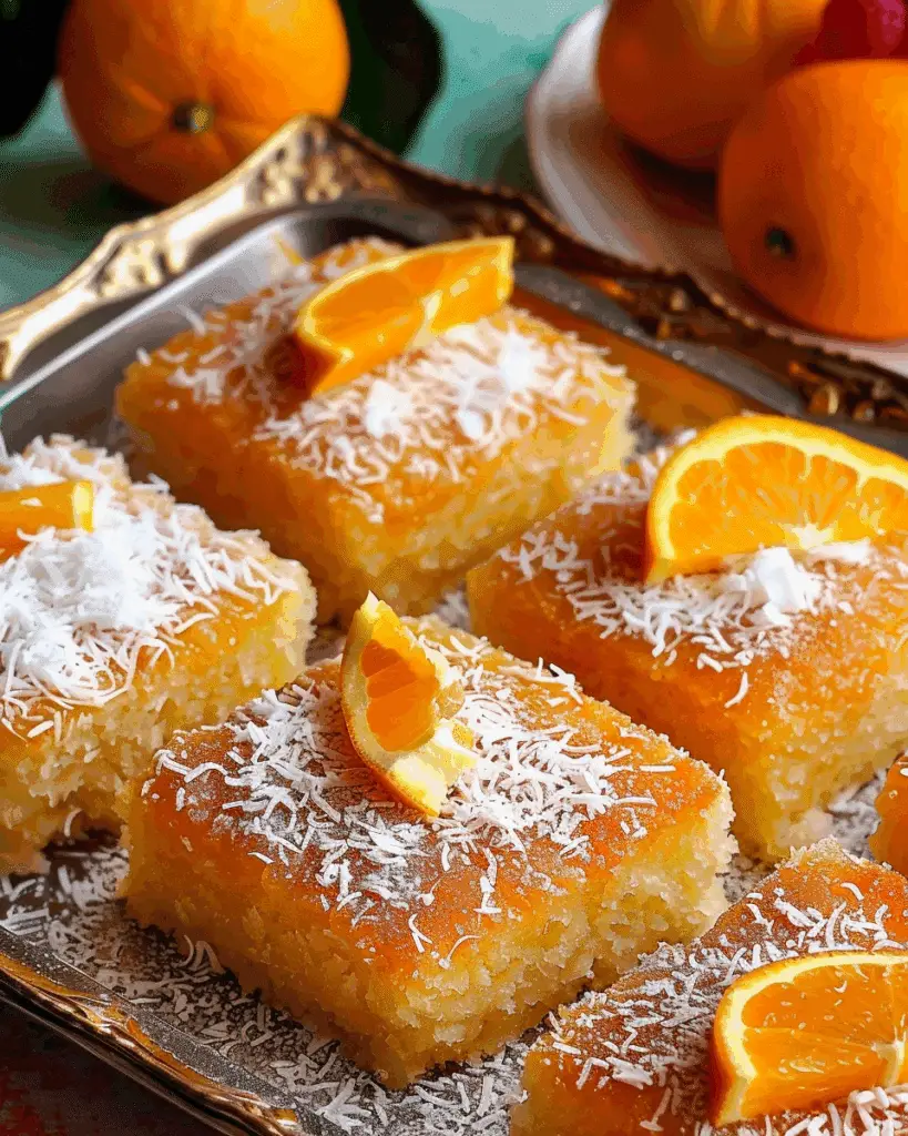 Orange Coconut Basbousa