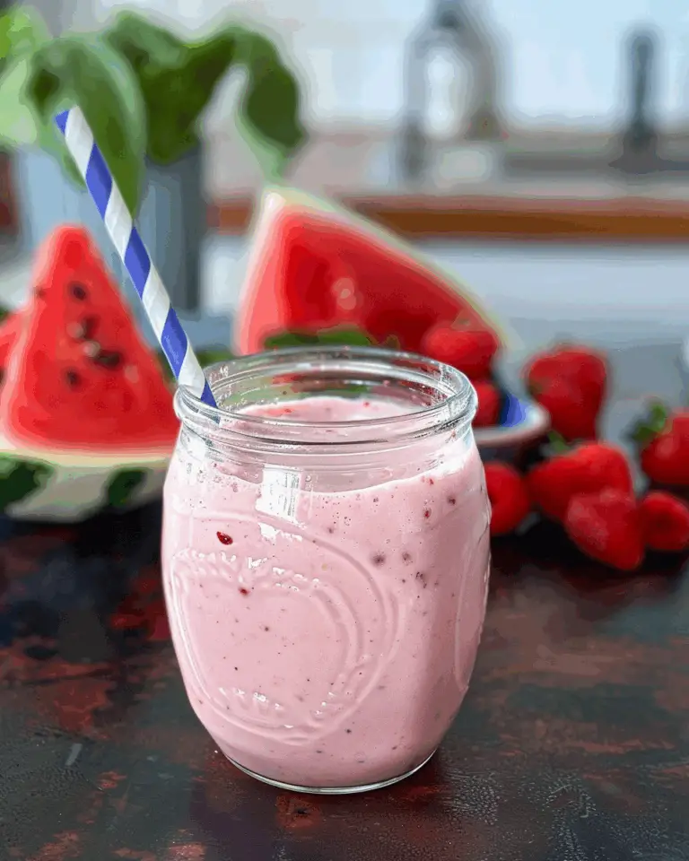 Strawberry Watermelon Yogurt Smoothie