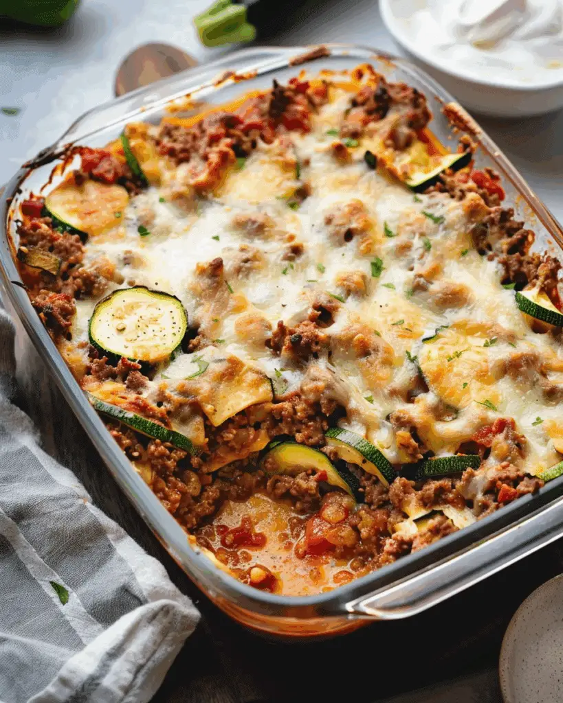 Zucchini Ground Beef Casserole