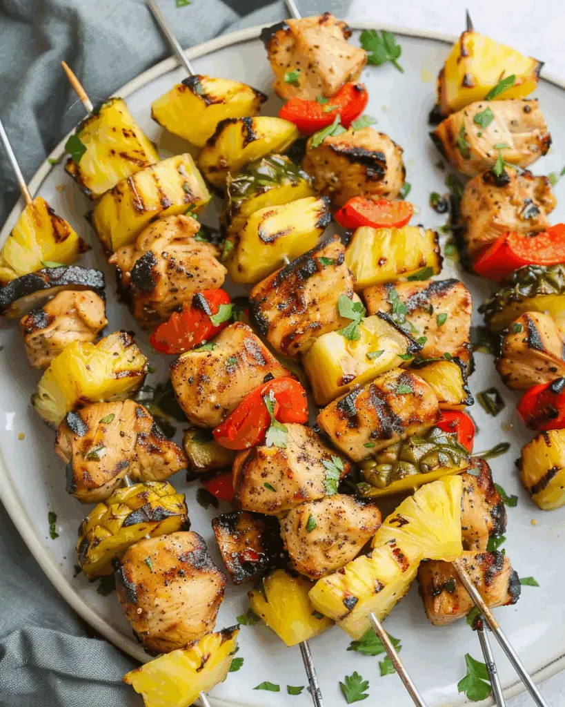 Grilled Pineapple Chicken Kabobs