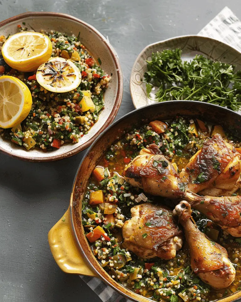 Chicken and Lemon Tagine with Herby Tabbouleh