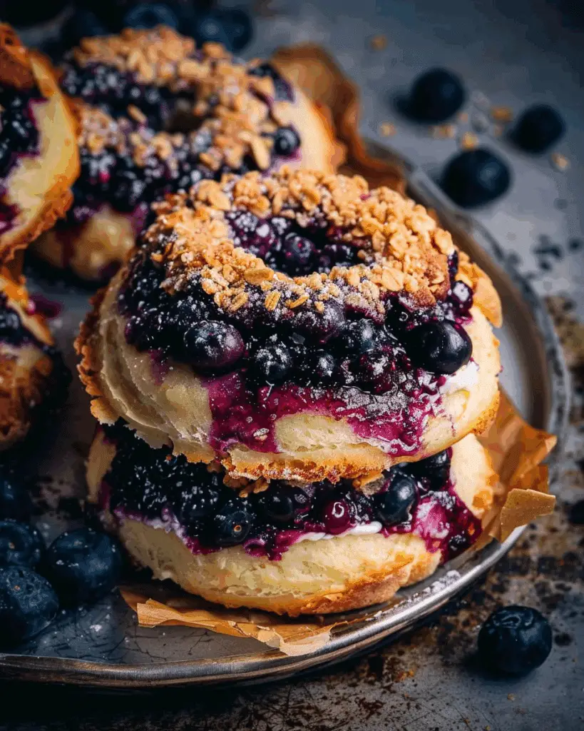 Blueberry Cheese Brioche Buns