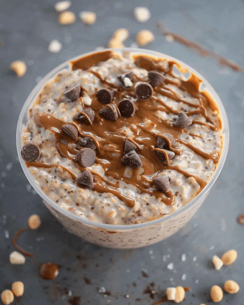 Chocolate Peanut Butter Overnight Oats