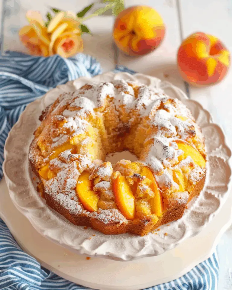 Easy Peach Cobbler Pound Cake Recipe