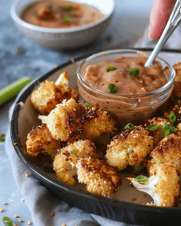 Crispy Cauliflower Bites with Hoisin Yum Yum Sauce
