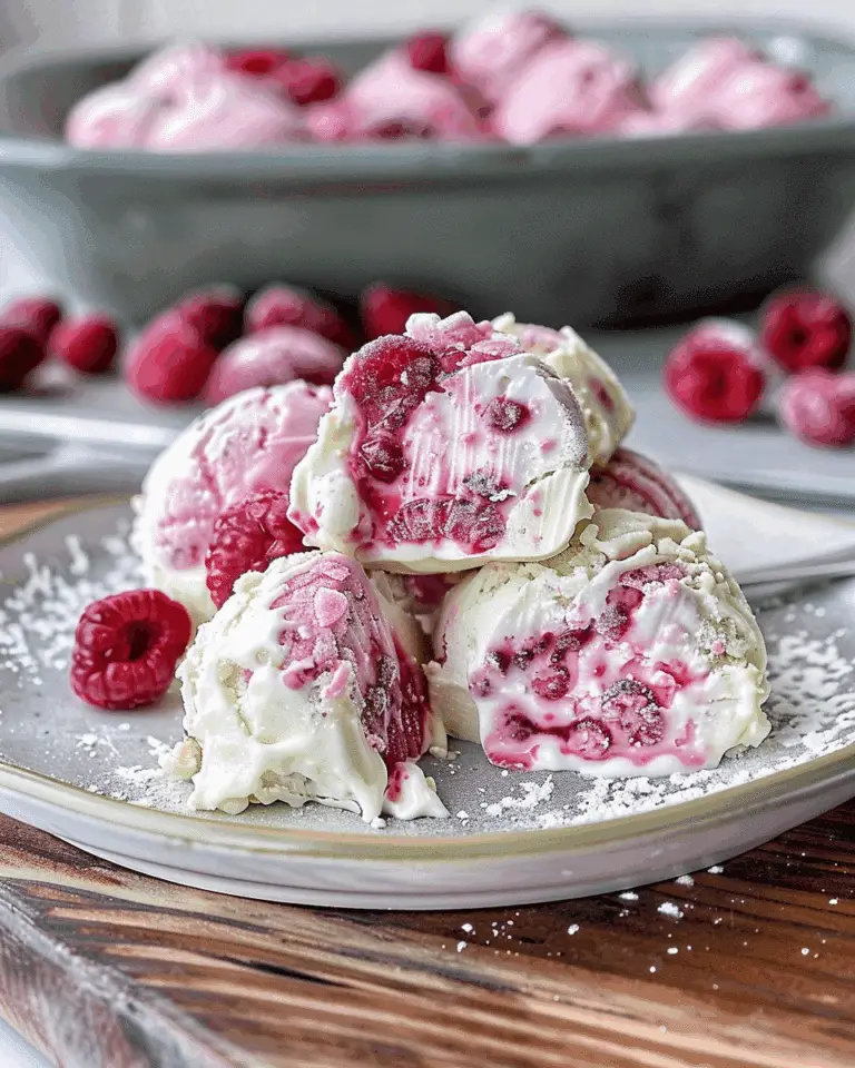 Raspberry Frozen Yogurt Bites