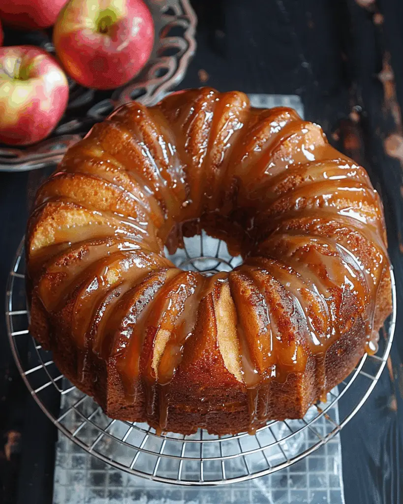 Caramel Apple Upside Down Bundt Cake