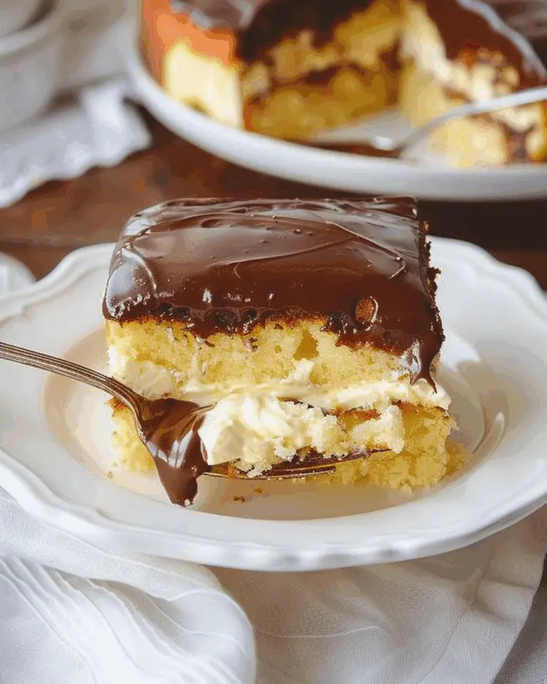 Boston Cream Poke Cake