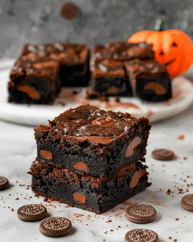 Halloween Oreo Brownies