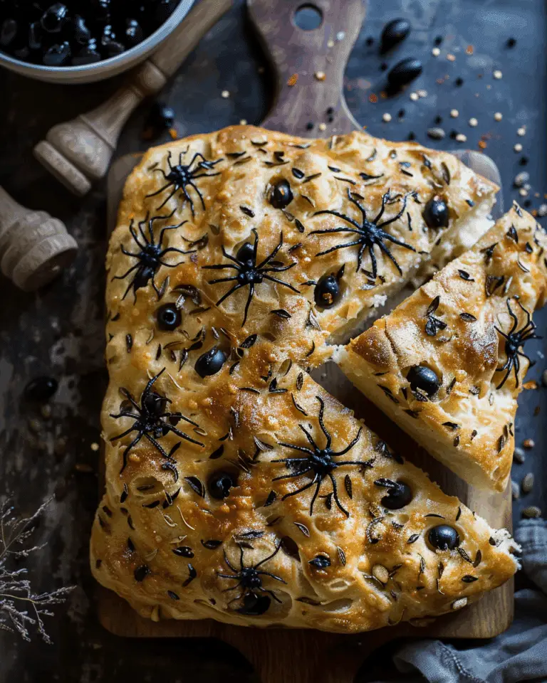 Black Olive Spider Focaccia