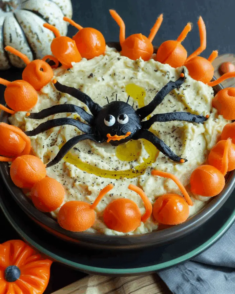 Spooky Spider Halloween Appetizer Dip