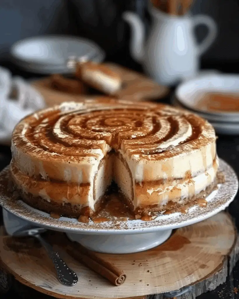 Cinnamon Roll Honeybun Cheesecake