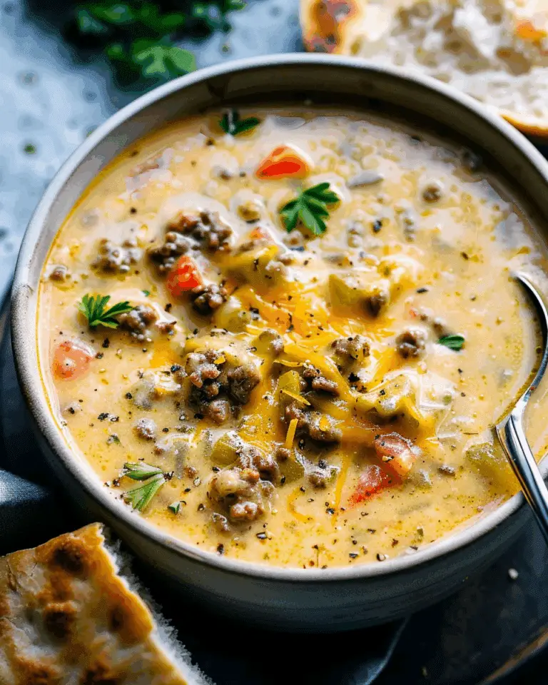 Award Winning Cheeseburger Soup