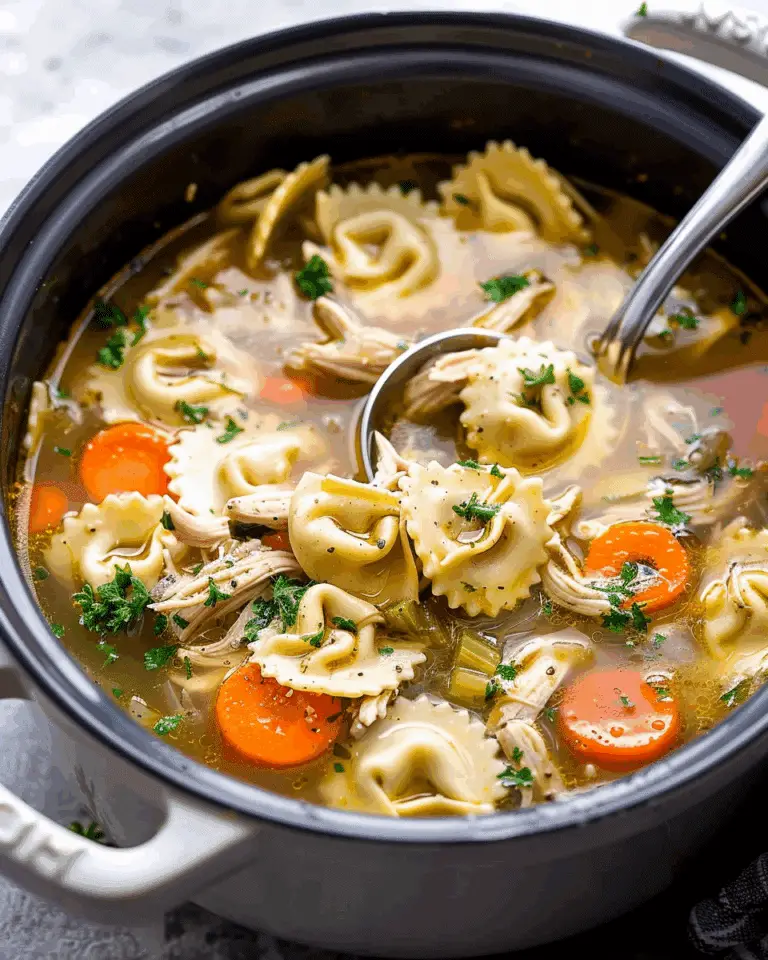 Slow Cooker Chicken Tortellini Soup