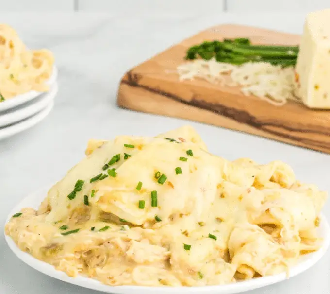 Crockpot Creamy Chicken Enchiladas