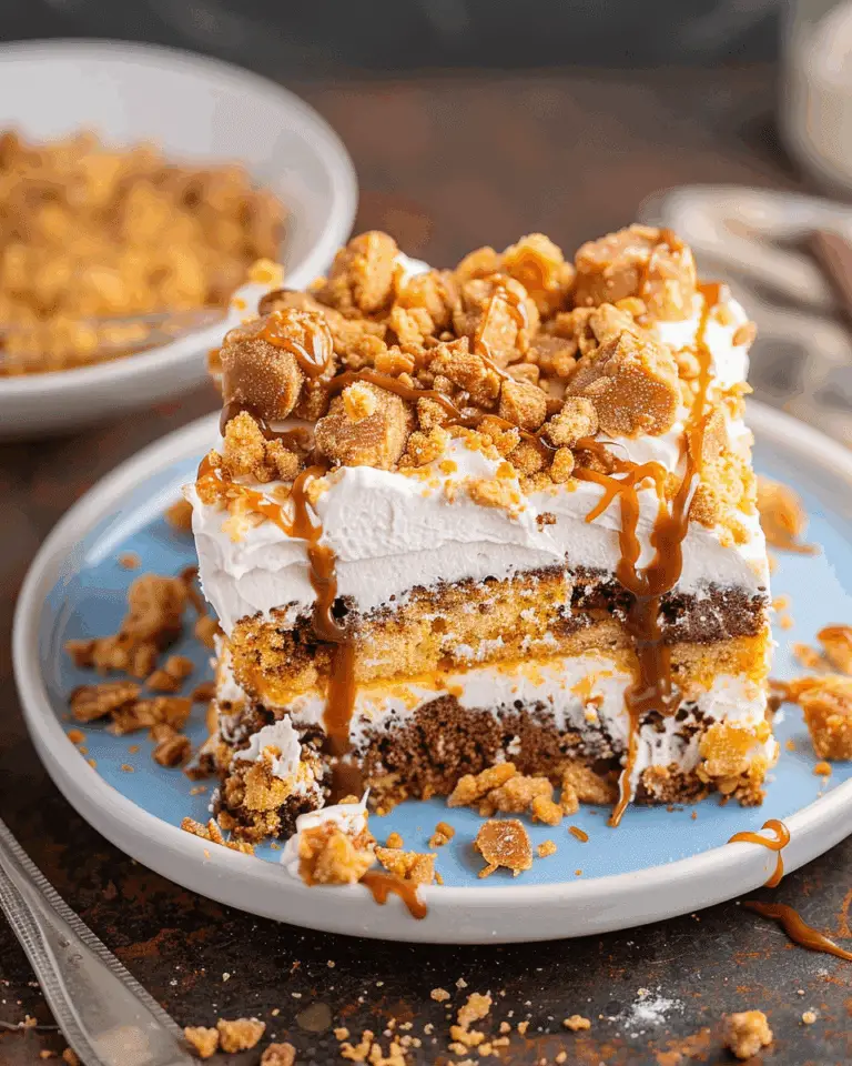 Butter finger Poke Cake