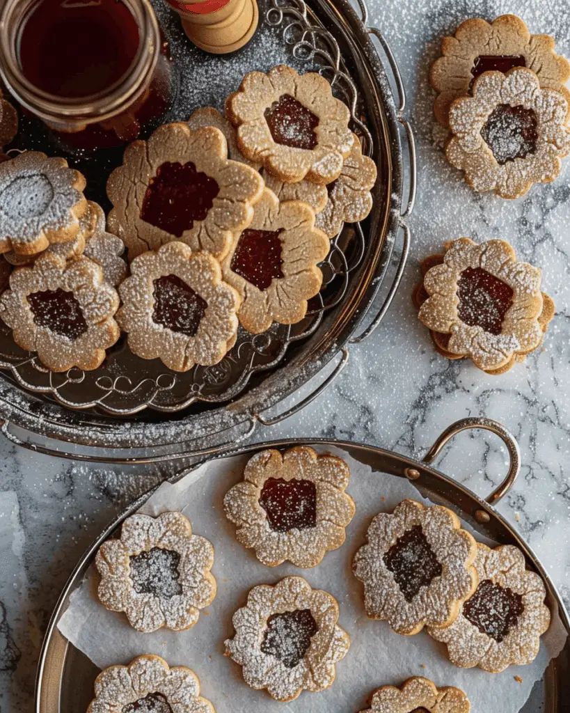 Dulce de Leche Linzer Cookies