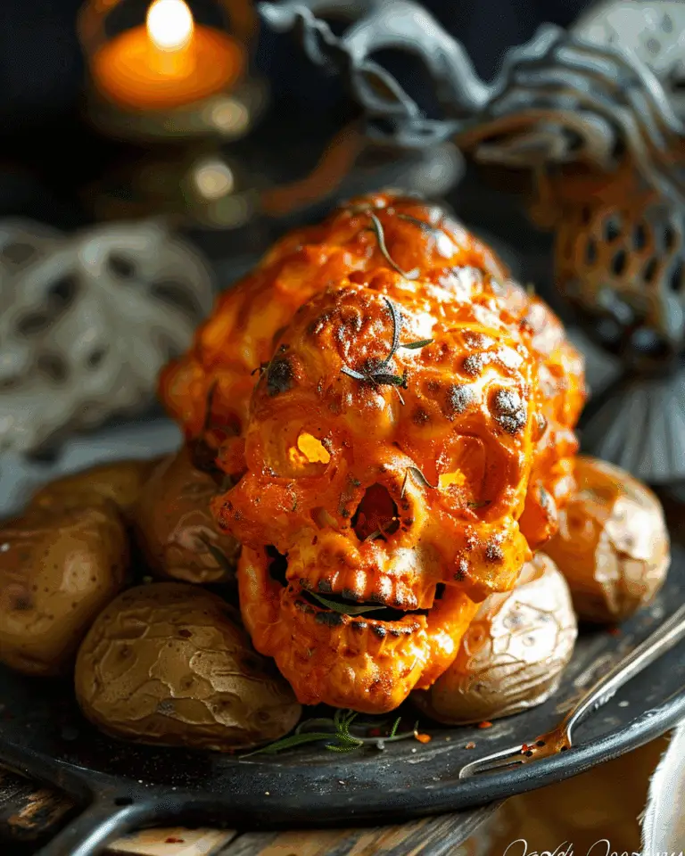 Halloween Skull Roasted Red Potatoes