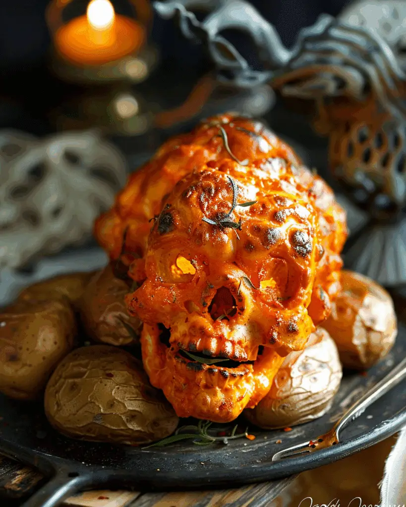 Halloween Skull Roasted Red Potatoes