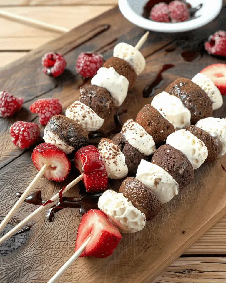 Strawberry Brownie Kabobs
