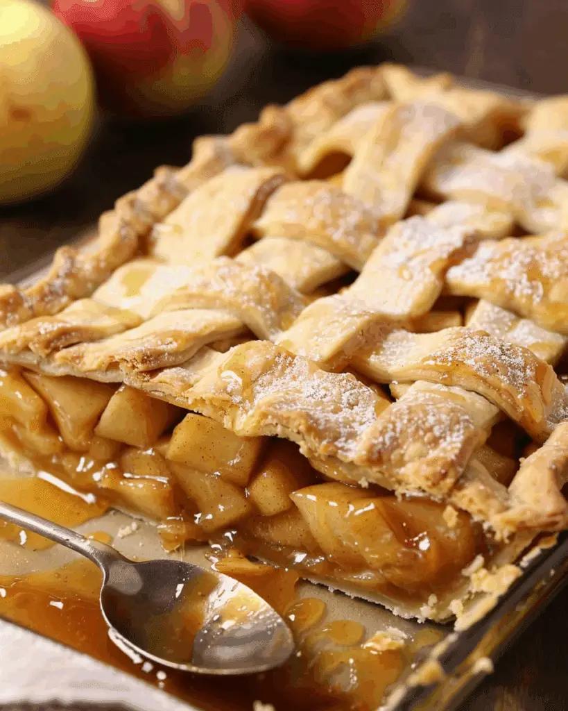 Caramel Apple Slab Pie